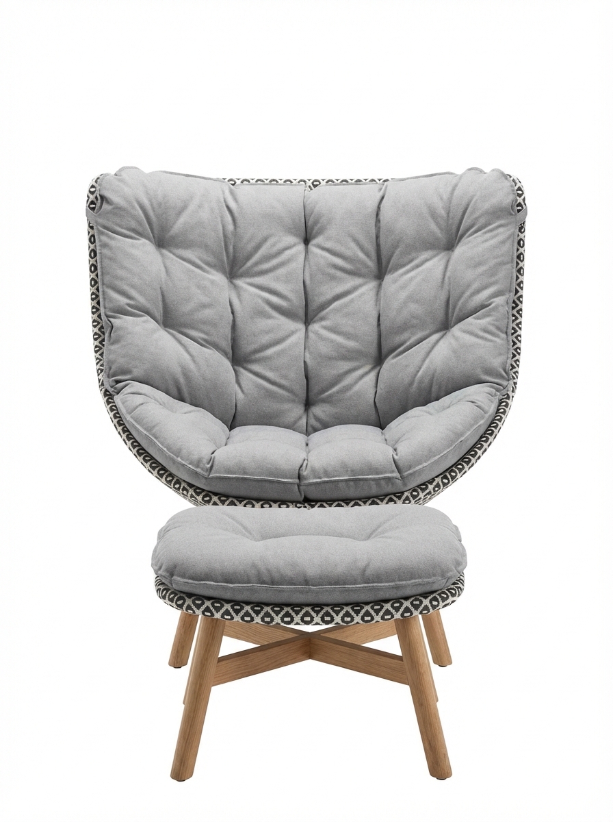 DEDON MBRACE Loungesessel Hochlehner inkl. Gesamtauflage und Hocker inkl. Auflage - Ausstellungsstück 